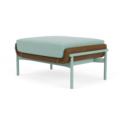 Lloyd Flanders™ Solstice Ottoman  - Hickory, Sea Glass