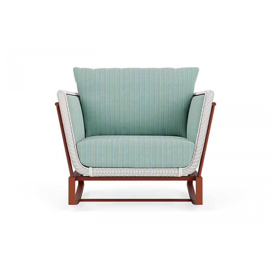 Lloyd Flanders™ Solstice Lounge Rocker - White, Terracotta