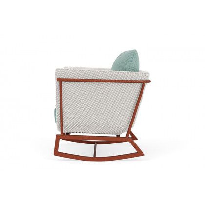 Lloyd Flanders™ Solstice Lounge Rocker - White, Terracotta