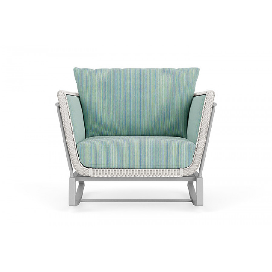 Lloyd Flanders™ Solstice Lounge Rocker - White, Metallic Silver