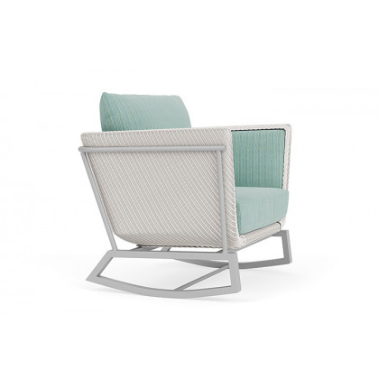 Lloyd Flanders™ Solstice Lounge Rocker - White, Metallic Silver