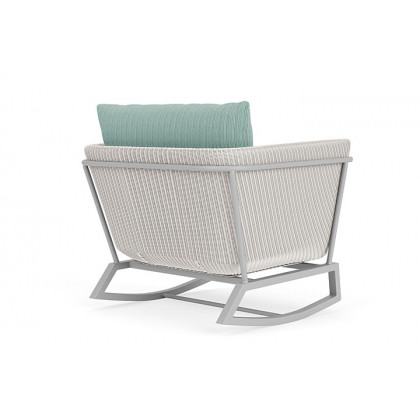 Lloyd Flanders™ Solstice Lounge Rocker - White, Metallic Silver