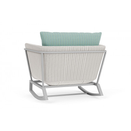 Lloyd Flanders™ Solstice Lounge Rocker - White, Metallic Silver
