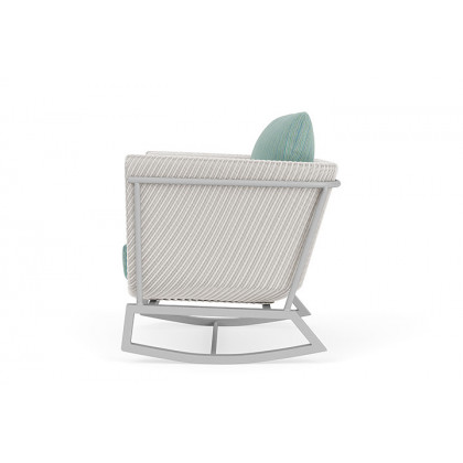 Lloyd Flanders™ Solstice Lounge Rocker - White, Metallic Silver