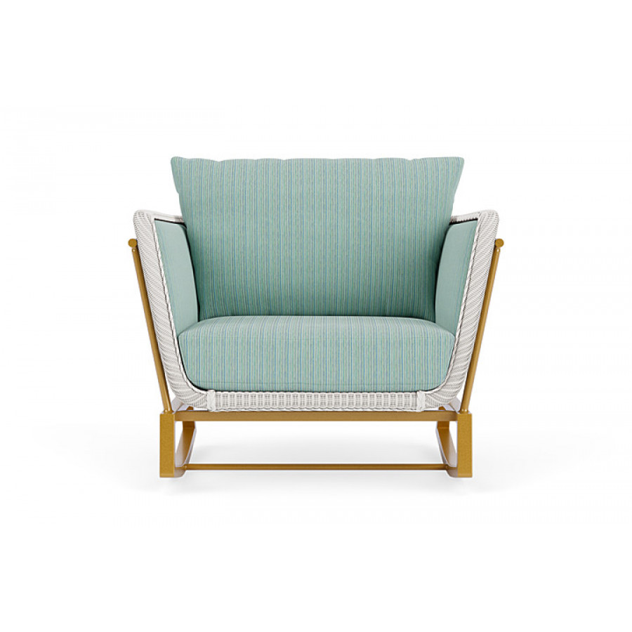 Lloyd Flanders™ Solstice Lounge Rocker - White, Metallic Gold