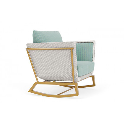 Lloyd Flanders™ Solstice Lounge Rocker - White, Metallic Gold