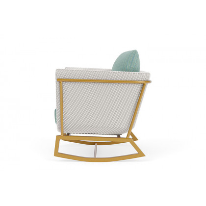 Lloyd Flanders™ Solstice Lounge Rocker - White, Metallic Gold