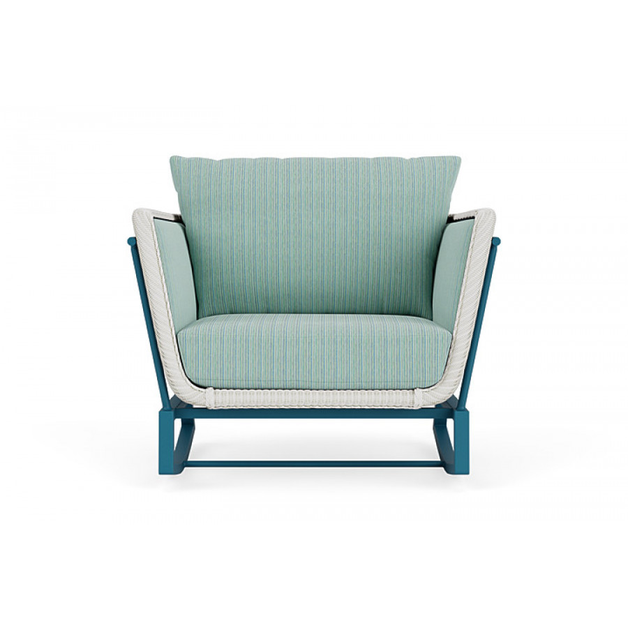 Lloyd Flanders™ Solstice Lounge Rocker - Matte White, Peacock