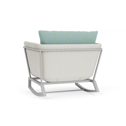 Lloyd Flanders™ Solstice Lounge Rocker - Matte White, Metallic Silver