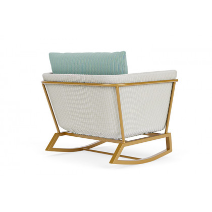 Lloyd Flanders™ Solstice Lounge Rocker - Matte White, Metallic Gold