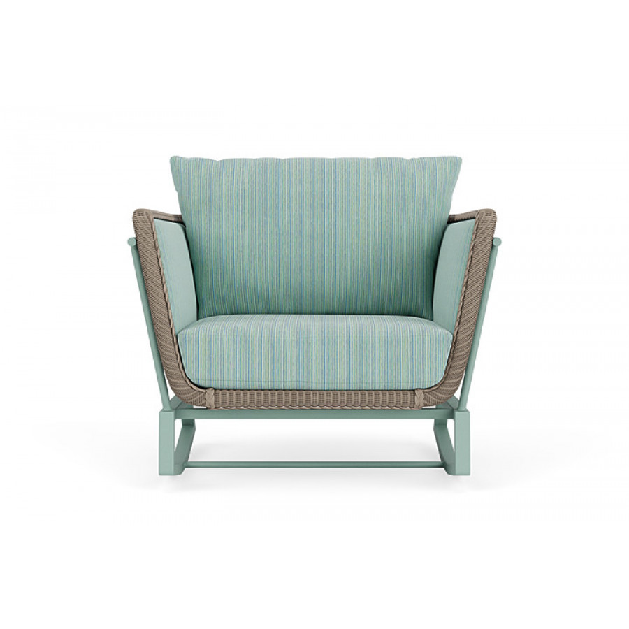 Lloyd Flanders™ Solstice Lounge Rocker - French Beige, Sea Glass