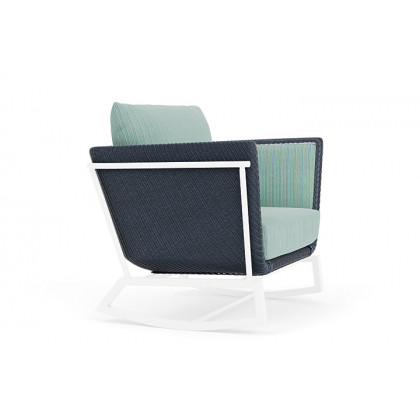 Lloyd Flanders™ Solstice Lounge Rocker - Denim Blue, White