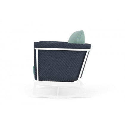 Lloyd Flanders™ Solstice Lounge Rocker - Denim Blue, White