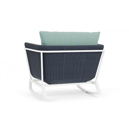 Lloyd Flanders™ Solstice Lounge Rocker - Denim Blue, Matte White