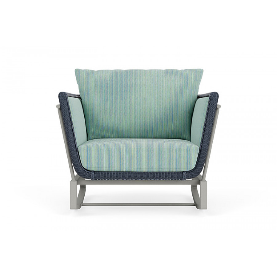 Lloyd Flanders™ Solstice Lounge Rocker - Denim Blue, Platinum