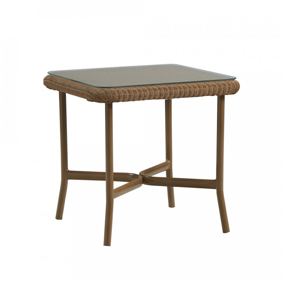 Lloyd Flanders™ Solstice 22" Square End Table - Stillwater, Terracotta