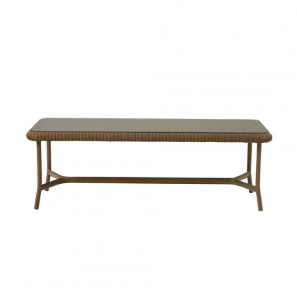 Lloyd Flanders™ Solstice 53" Rectangular Cocktail Table - Matte White, Linen