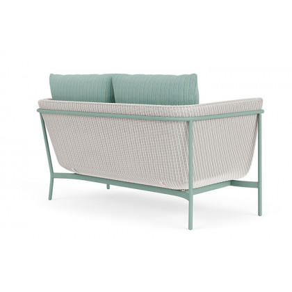 Lloyd Flanders™ Solstice Loveseat  - White, Sea Glass