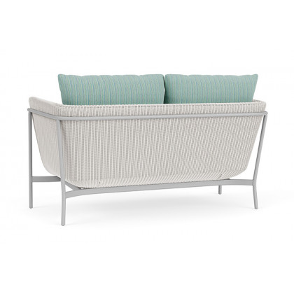 Lloyd Flanders™ Solstice Loveseat  - White, Metallic Silver