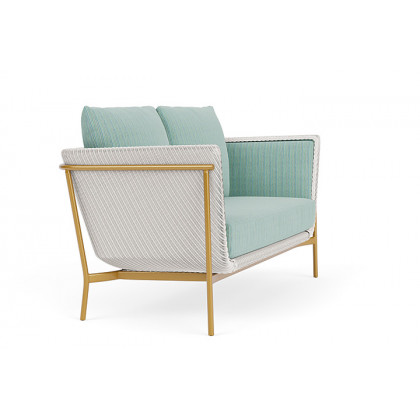 Lloyd Flanders™ Solstice Loveseat  - White, Metallic Gold