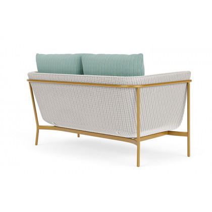 Lloyd Flanders™ Solstice Loveseat  - White, Metallic Gold