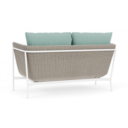 Lloyd Flanders™ Solstice Loveseat  - Linen, Matte White