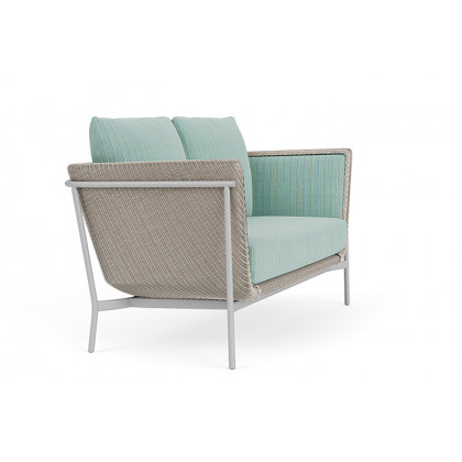 Lloyd Flanders™ Solstice Loveseat  - Linen, Metallic Silver