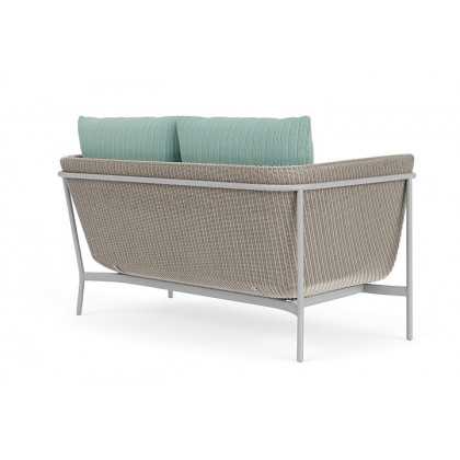 Lloyd Flanders™ Solstice Loveseat  - Linen, Metallic Silver
