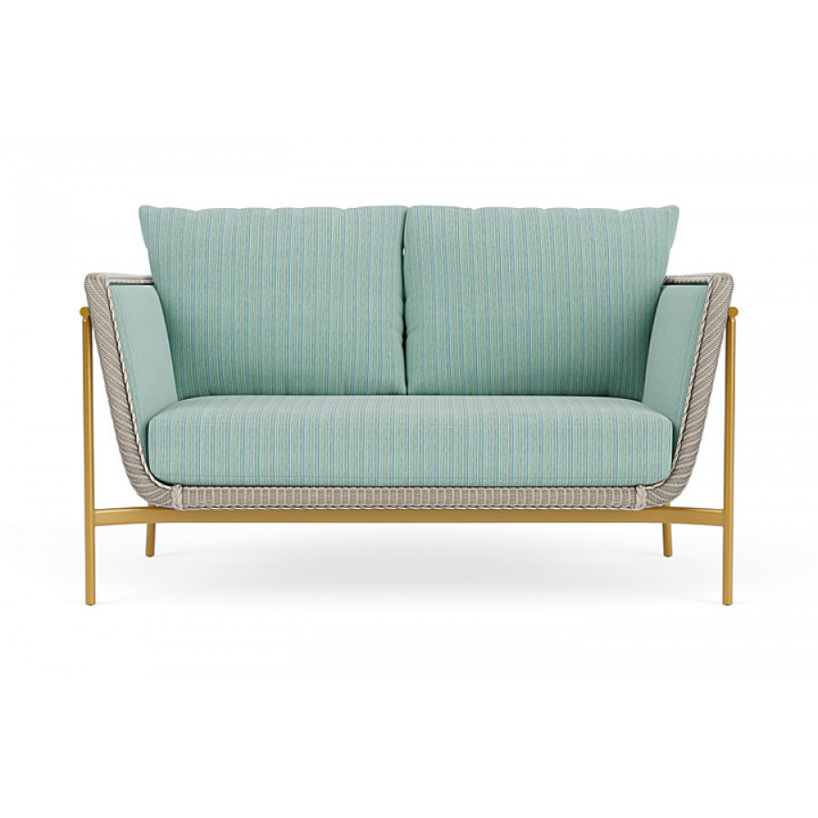 Lloyd Flanders™ Solstice Loveseat  - Linen, Metallic Gold