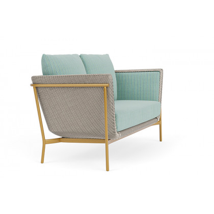 Lloyd Flanders™ Solstice Loveseat  - Linen, Metallic Gold