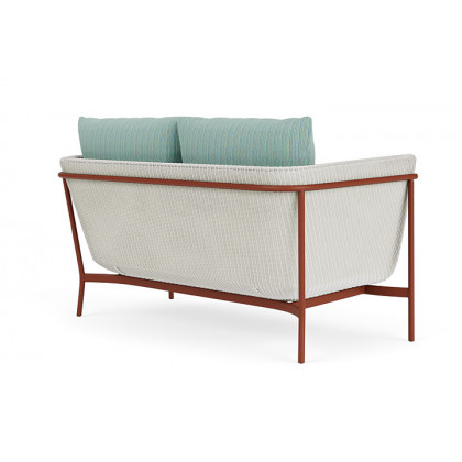 Lloyd Flanders™ Solstice Loveseat  - Matte White, Terracotta