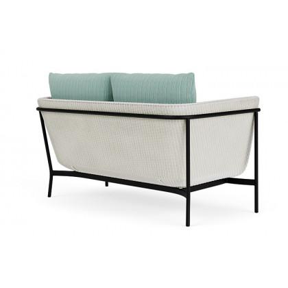 Lloyd Flanders™ Solstice Loveseat  - Matte White, Ebony