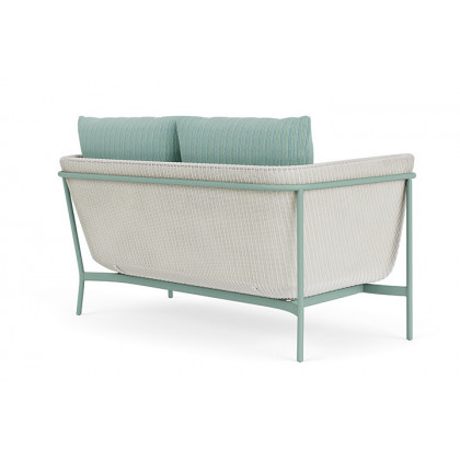 Lloyd Flanders™ Solstice Loveseat  - Matte White, Sea Glass