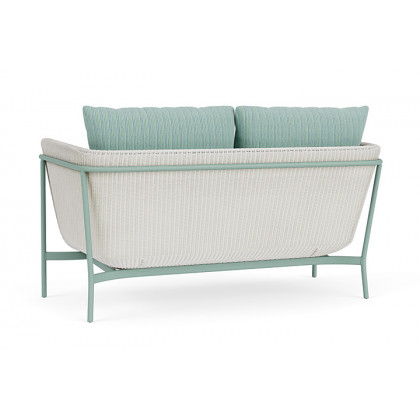 Lloyd Flanders™ Solstice Loveseat  - Matte White, Sea Glass