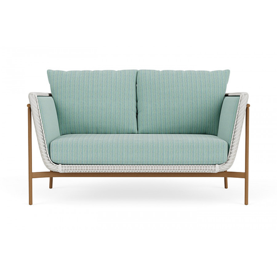 Lloyd Flanders™ Solstice Loveseat  - Matte White, Hickory