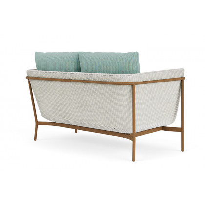 Lloyd Flanders™ Solstice Loveseat  - Matte White, Hickory