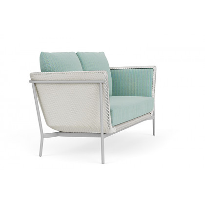 Lloyd Flanders™ Solstice Loveseat  - Matte White, Metallic Silver