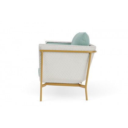 Lloyd Flanders™ Solstice Loveseat  - Matte White, Metallic Gold