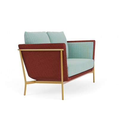 Lloyd Flanders™ Solstice Loveseat  - Terracotta, Metallic Gold