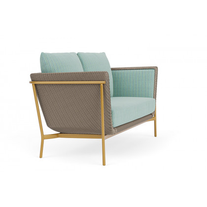 Lloyd Flanders™ Solstice Loveseat  - French Beige, Metallic Gold