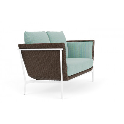 Lloyd Flanders™ Solstice Loveseat  - Bark, Matte White