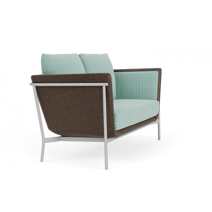 Lloyd Flanders™ Solstice Loveseat  - Bark, Metallic Silver
