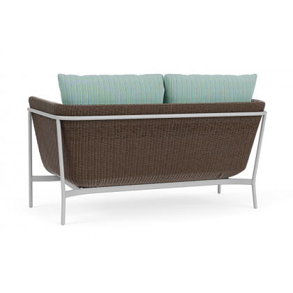 Lloyd Flanders™ Solstice Loveseat  - Bark, Metallic Silver