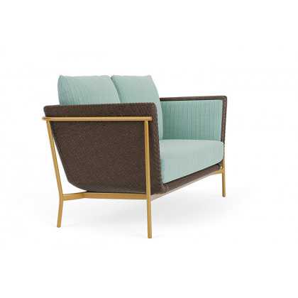Lloyd Flanders™ Solstice Loveseat  - Bark, Metallic Gold