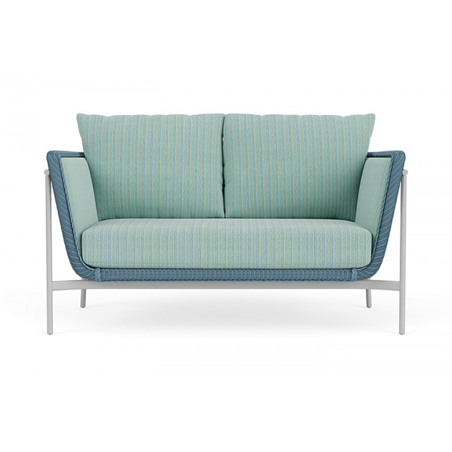 Lloyd Flanders™ Solstice Loveseat  - Stillwater, Metallic Silver