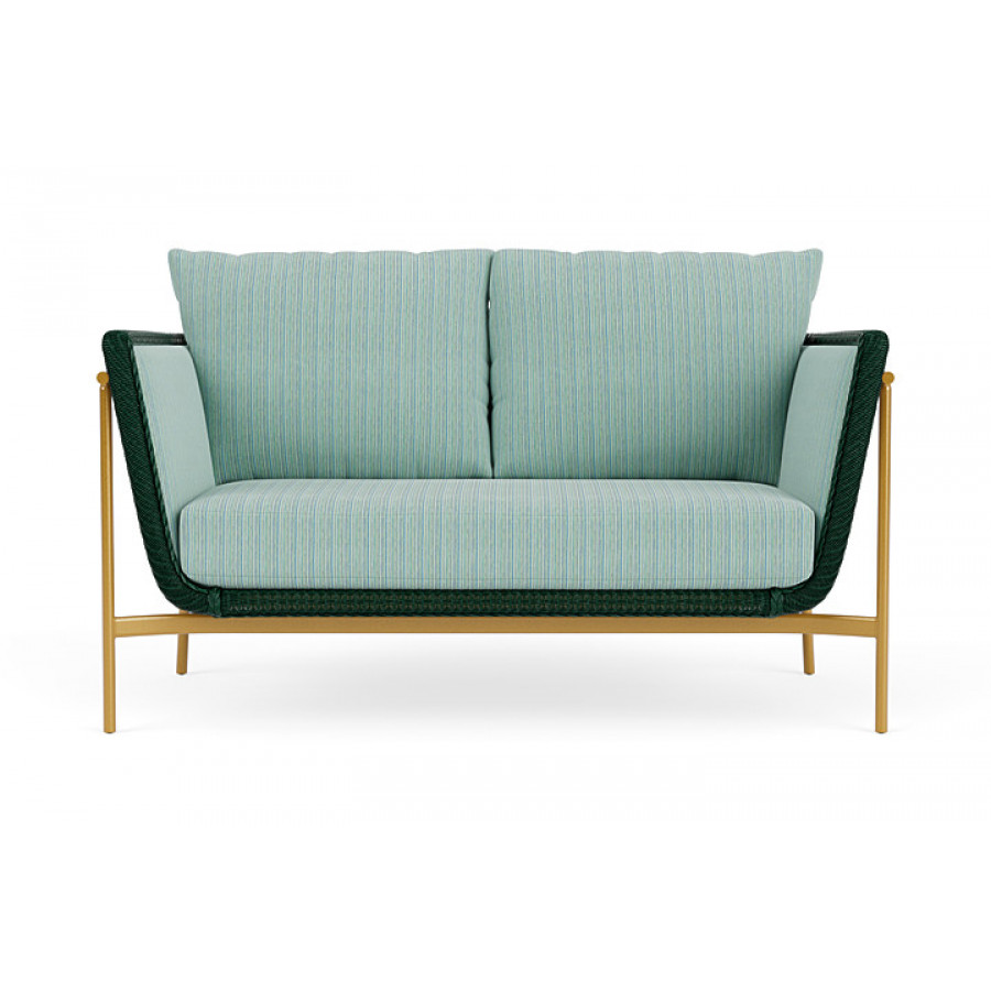 Lloyd Flanders™ Solstice Loveseat  - Woodland, Metallic Gold