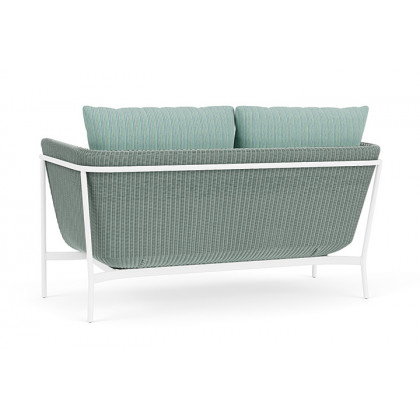 Lloyd Flanders™ Solstice Loveseat  - Sea Glass, Matte White