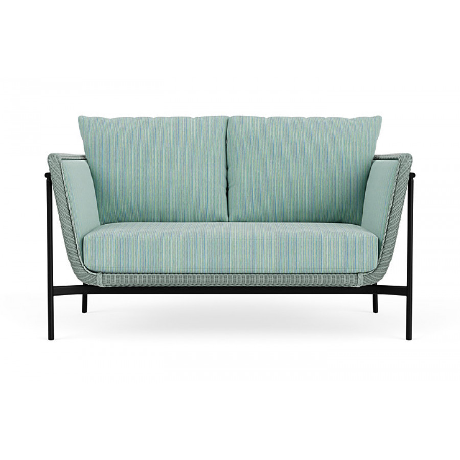 Lloyd Flanders™ Solstice Loveseat  - Sea Glass, Ebony