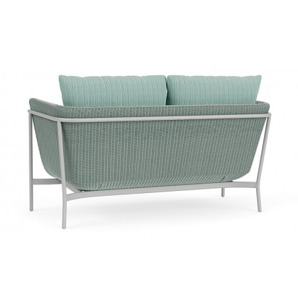 Lloyd Flanders™ Solstice Loveseat  - Sea Glass, Metallic Silver