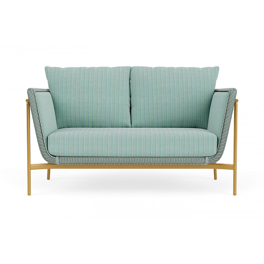 Lloyd Flanders™ Solstice Loveseat  - Sea Glass, Metallic Gold